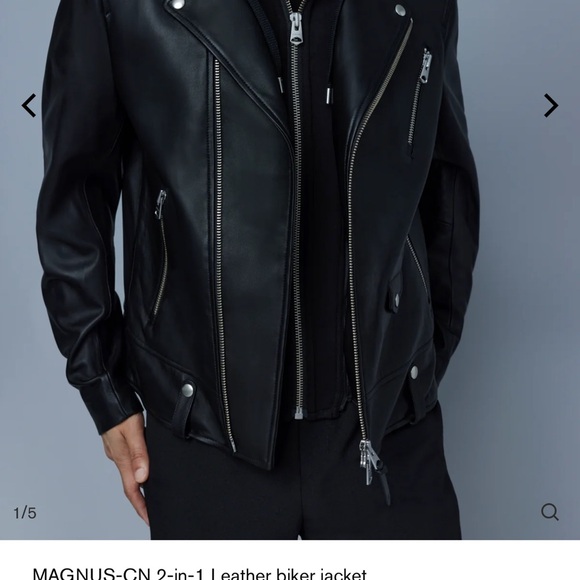 Men’s Mackage leather biker jacket - Picture 3 of 16